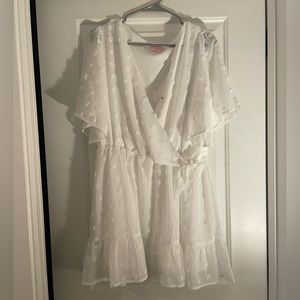 White Pink Lily dress- size XL.